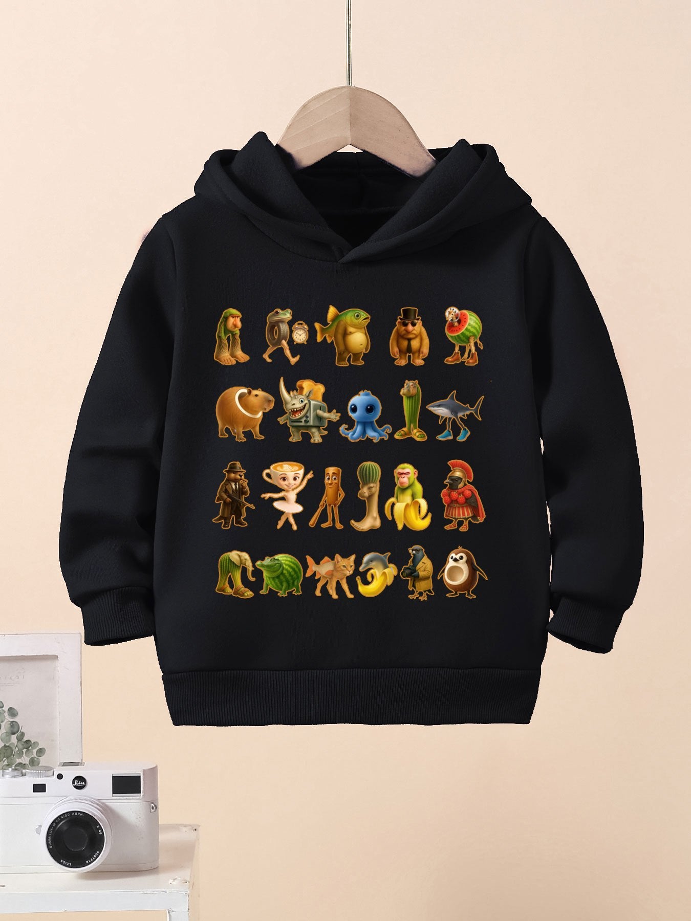 Sweat à Capuche Enfant Brainrot – Italian Brainrotm– Confort Stretch 3 à 10 Ans