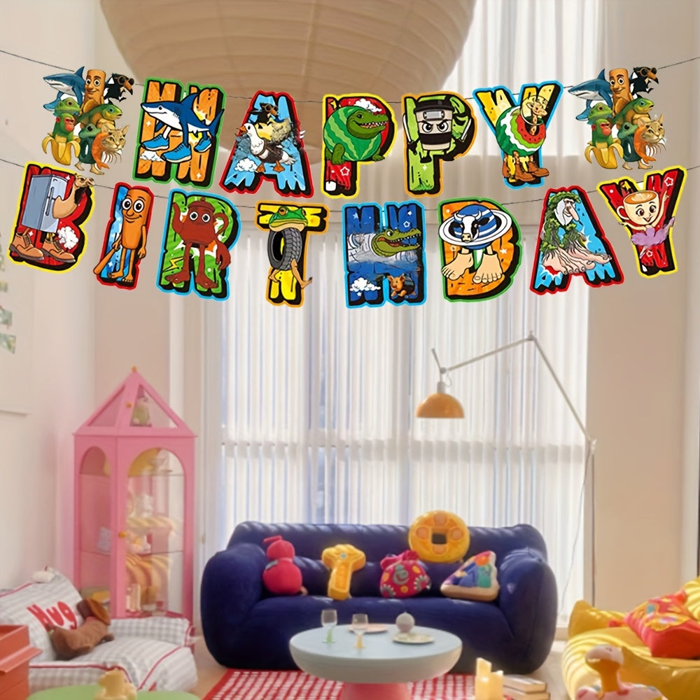 Lot de 15 Bannières Anniversaire - Fête - Italian Brain Rot - Roblox