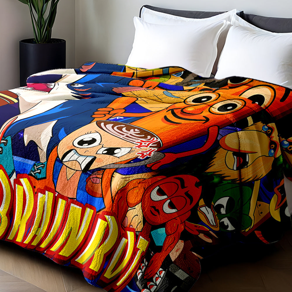 Couverture BRAINROT Flanelle – Design Stylé & Douillet Toutes Saisons