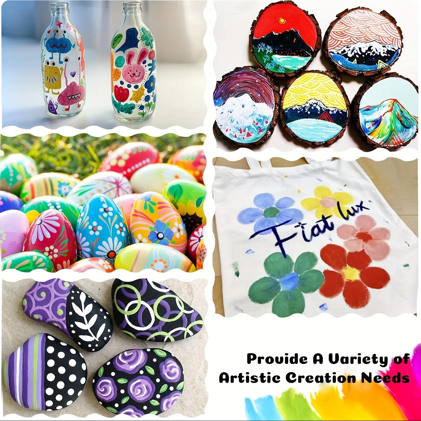 36 Colors Dual Tip Acrylic Pens Markers, Double Tip Premium Acrylic Markers, Acrylic Markers for Wood, Rock Painting, Glass, Canvas, Stone, DIY Crafts Making Art Supplies