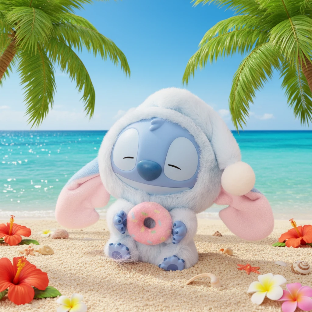 Disney Stitch Plüschtier, weicher Pastellsamt, zartes Kawaii