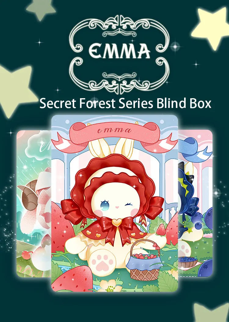 Secret Forest Figurines, Anime Emma, ​​Random Blind Box, Toys, Kawaii Action Figure, Desktop Model, Mystery Box, Gift, Doll Collection