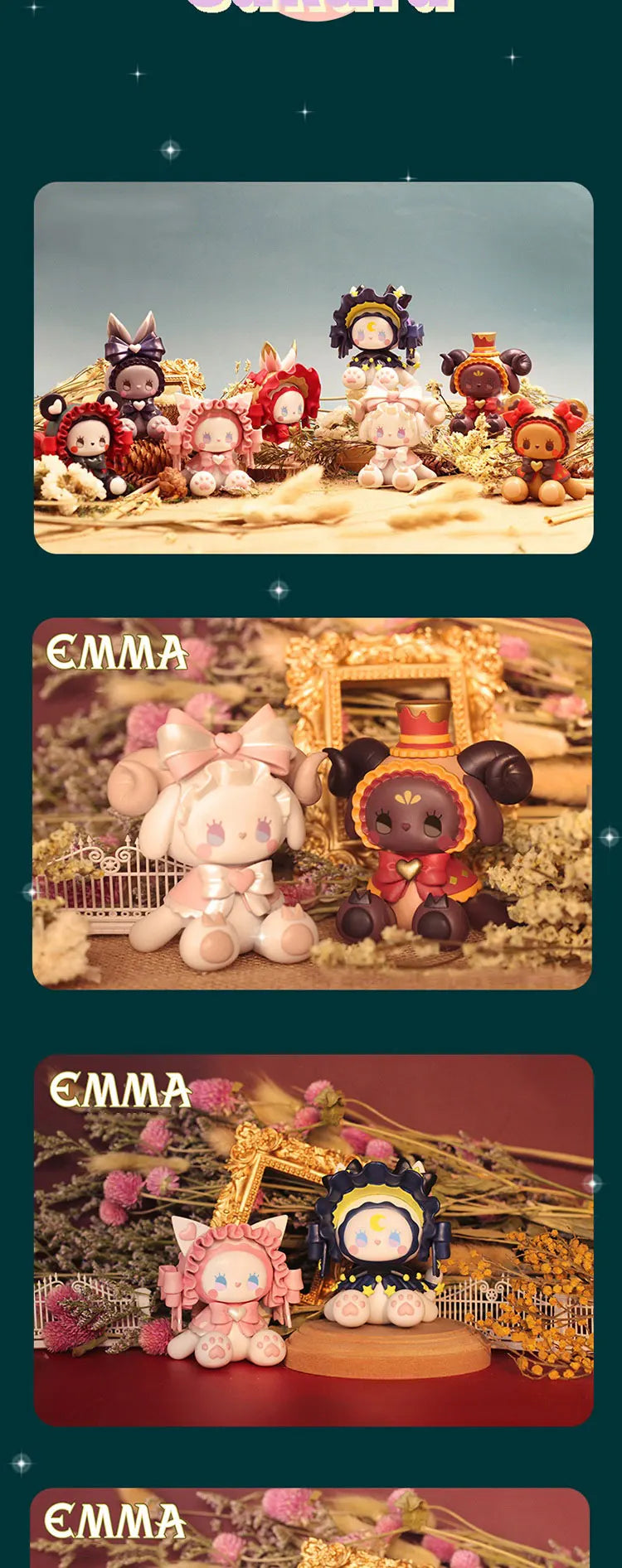 Secret Forest Figurines, Anime Emma, ​​Random Blind Box, Toys, Kawaii Action Figure, Desktop Model, Mystery Box, Gift, Doll Collection