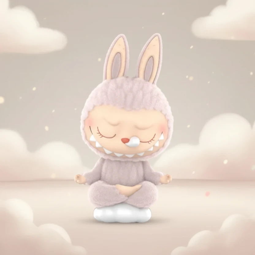 POP MART Labubu Zen Yoga Figurine in Surprise Box, Lazy Yoga The Monsters Limited Edition Collection