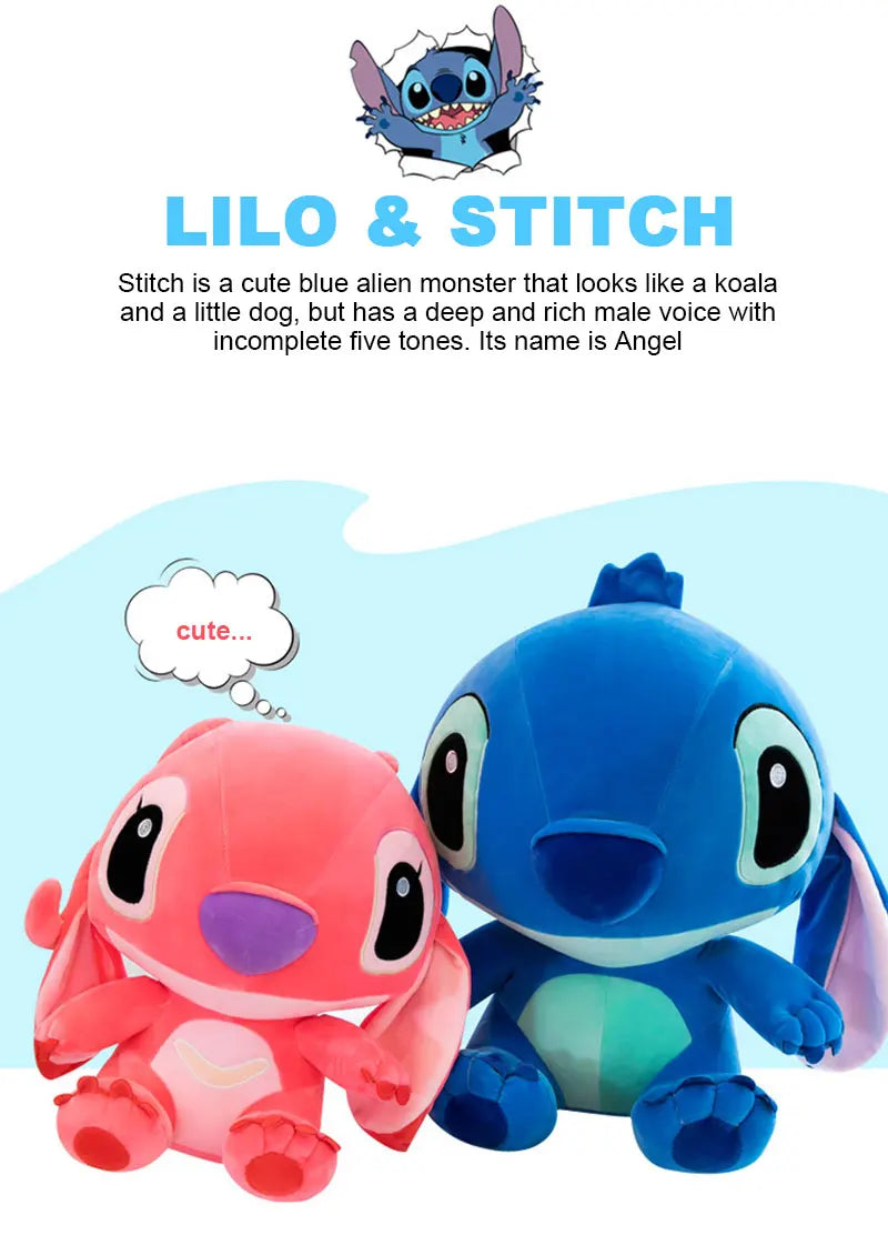 MINISO Peluche Géante Lilo et Stitch Couple 60 Cm Collection Ultra Douce Édition Limitée by Mon Labubu