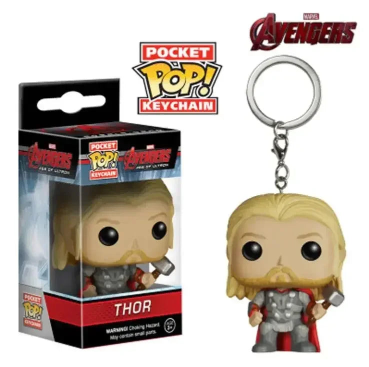 FUNKO Captain America Inro Man Deadpool Spider Man Thanos Thor porte-clés jouets poupée en vinyle figurines de jouets à collectionner meilleur cadeau pour enfant