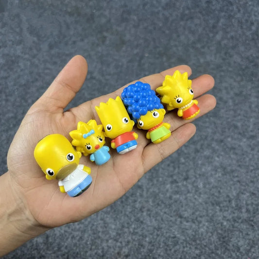 Simpsonas Bart Maggie Lisa Marge Zones er Figures, Décoration de gâteau de fête d'anniversaire, Figurines d'anime en PVC, Jouets pour enfants