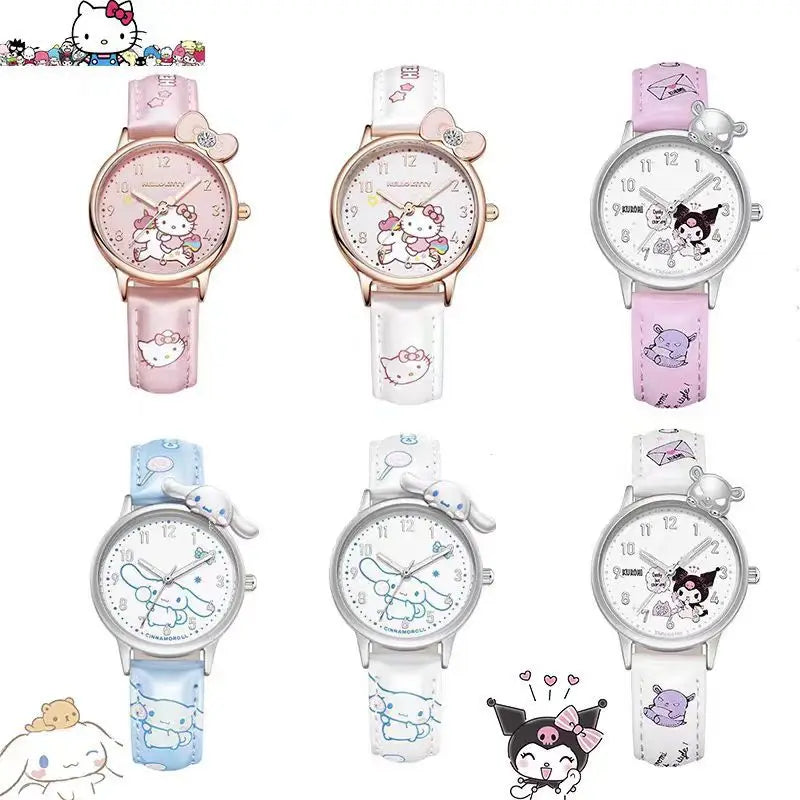 Kawaii Quarzuhr – Hello Kitty, Kuromi & Cinnamoroll