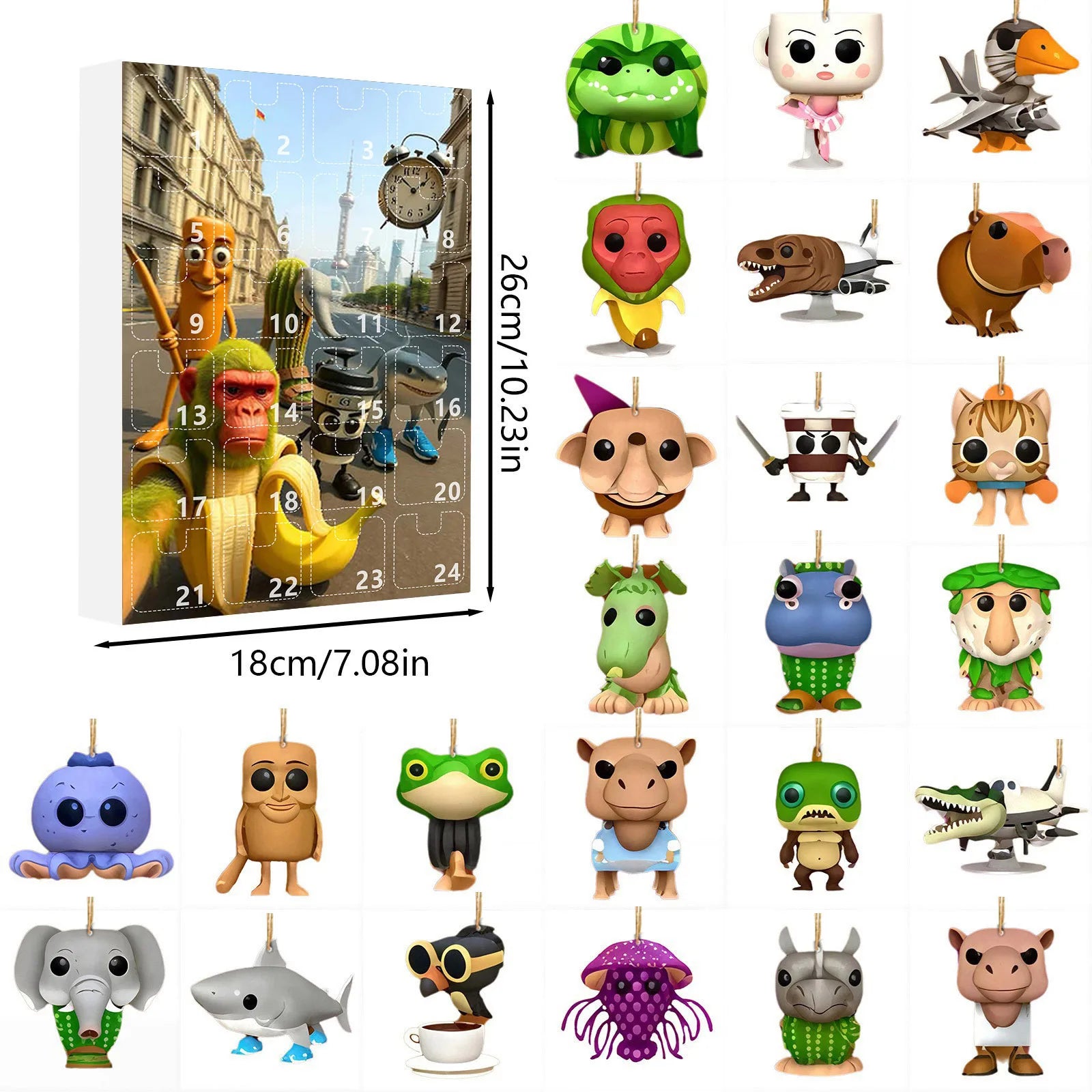 Brainrot Italien Calendrier Avent Acryliques Figurines Exclu by Mon Labubu