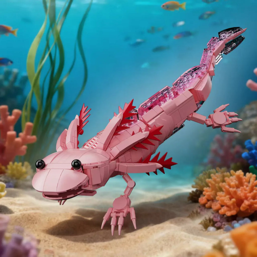 Mon Bubu Kawaii – Axolotl – Set de Blocs de Construction 998 pièces