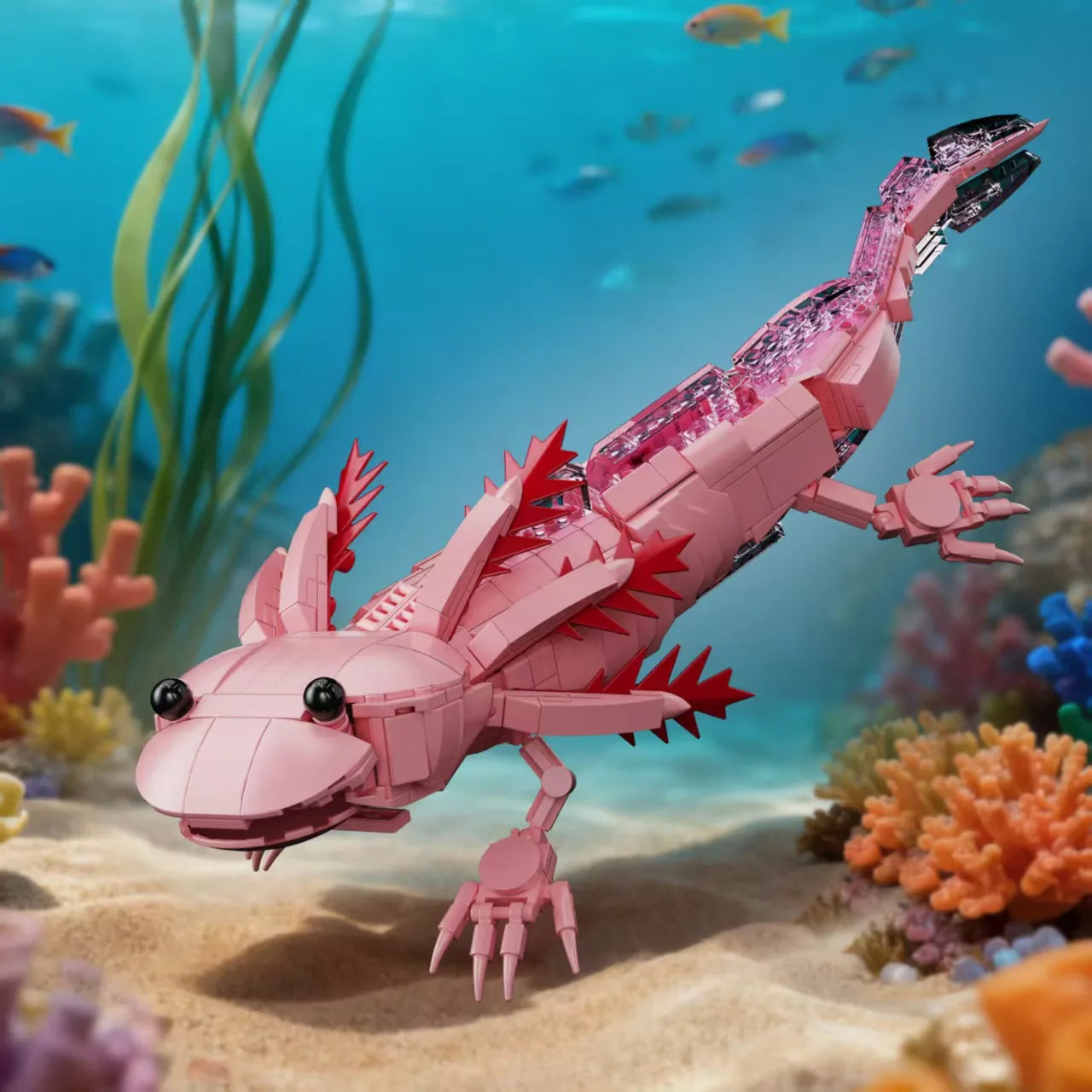 Mon Bubu Kawaii – Axolotl – Set de Blocs de Construction 998 pièces