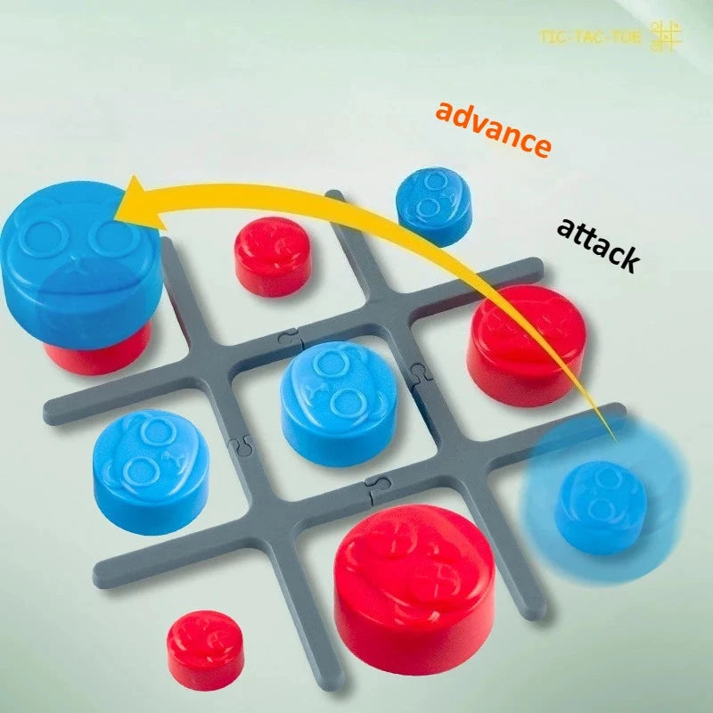 1 Stück elektronisches Tic-Tac-Toe-Schachbrett, multifunktionales Lernspielzeug für Kinder, interaktives Denkspiel, Spaß für Eltern und Kinder