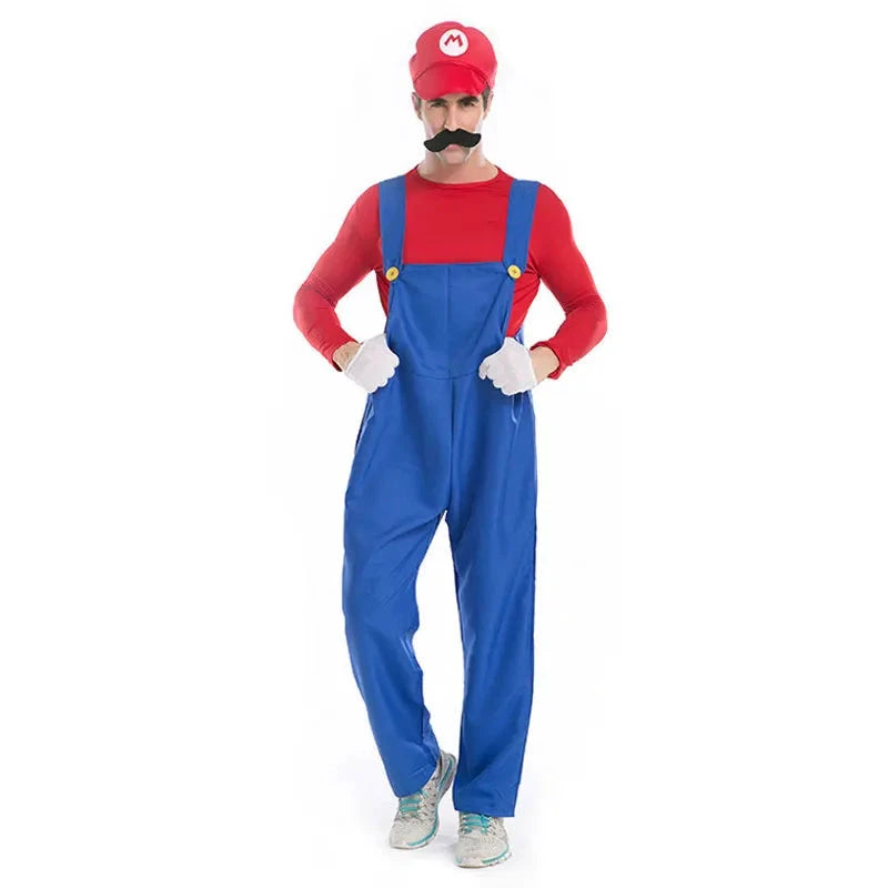 Kostüm im Super Mario-Stil – Set für Herren (Erwachsene)