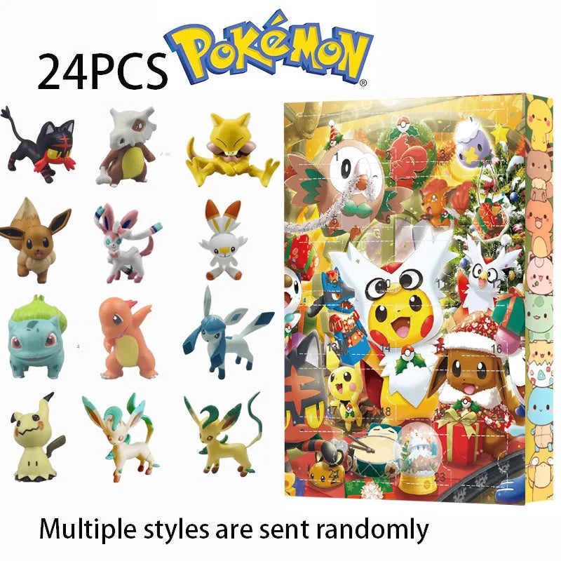 Bandai Calendrier de l’Avent Pokémon 24pcs – Figurines Pikachu & Amis