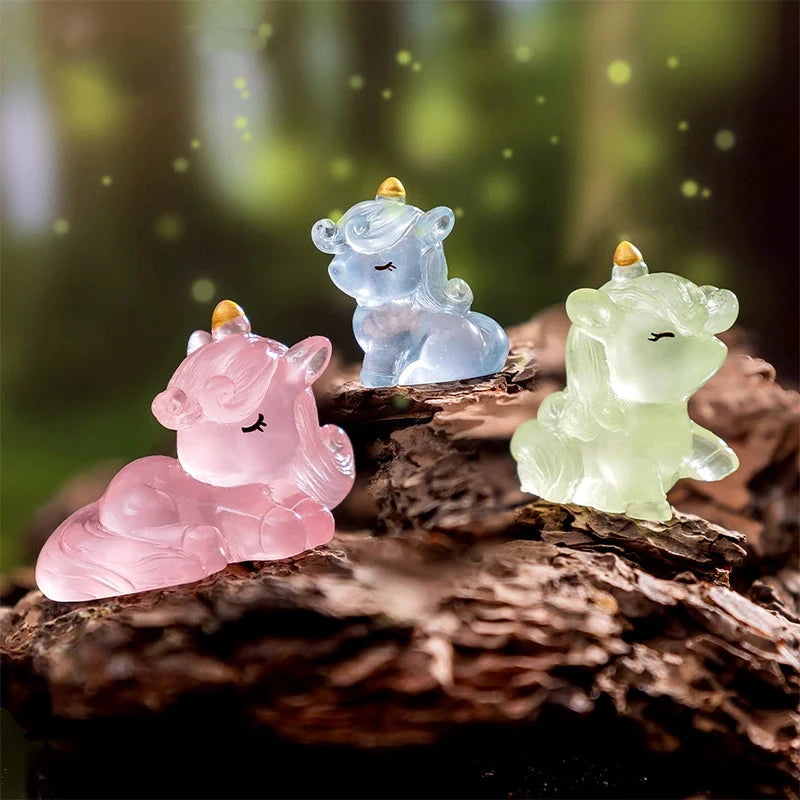 Light-Up Miniature Unicorn Statue