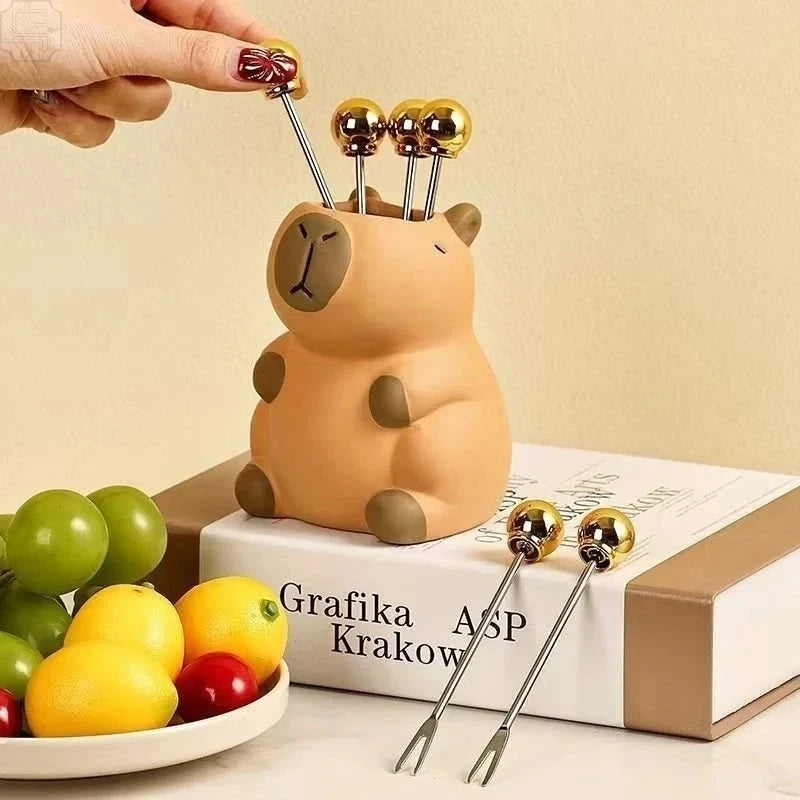 Kawaii Capybara Stifthalter – Schreibtisch-Aufbewahrung