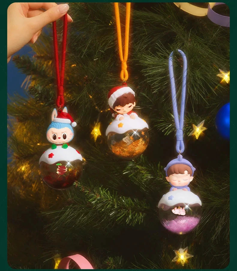 Pop Mart Apple Of My Eye Déco Noël Lumineuse Ruban Rouge Profond