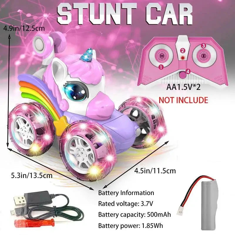 Unicorn Light-Up Remote Control Car Cartoon