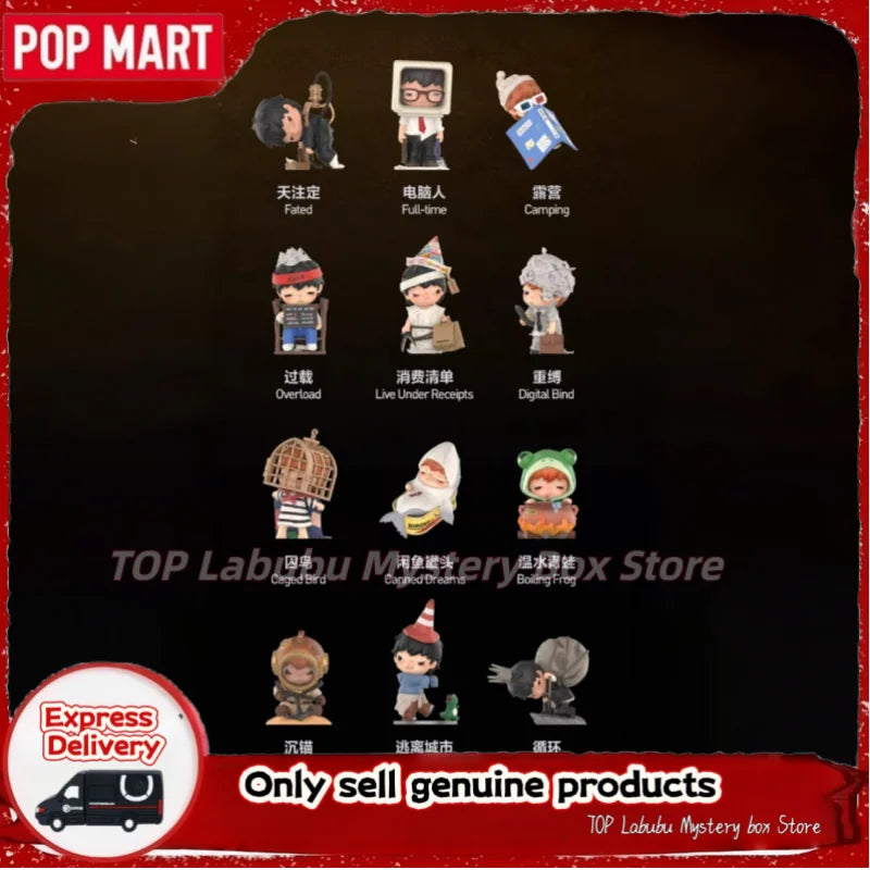 NOUVEAU POPMART Hirono Tamed Wildgrass Serie Blind Box Figurine d'art mignonne à collectionner Décoration Jouet…