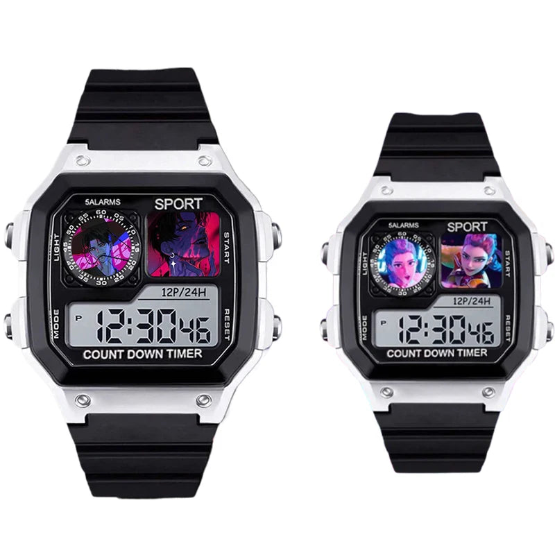 KPop Demon Hunters LED montres numériques Anime femmes montre électronique bracelet en Silicone dessin animé Sport de plein air montre-bracelet horloge cadeaux