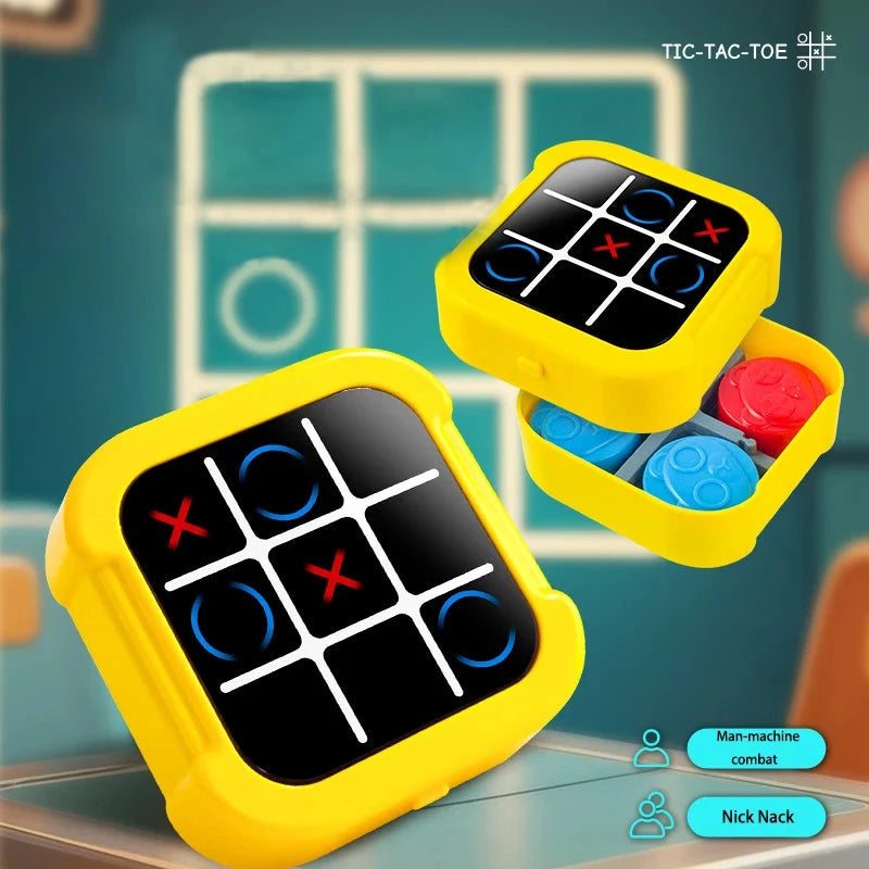 1 Stück elektronisches Tic-Tac-Toe-Schachbrett, multifunktionales Lernspielzeug für Kinder, interaktives Denkspiel, Spaß für Eltern und Kinder