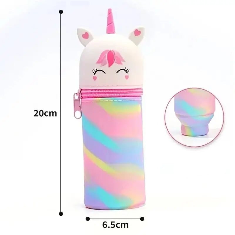 Kawaii Silikon-Federmäppchen – Tierform – Große Kapazität