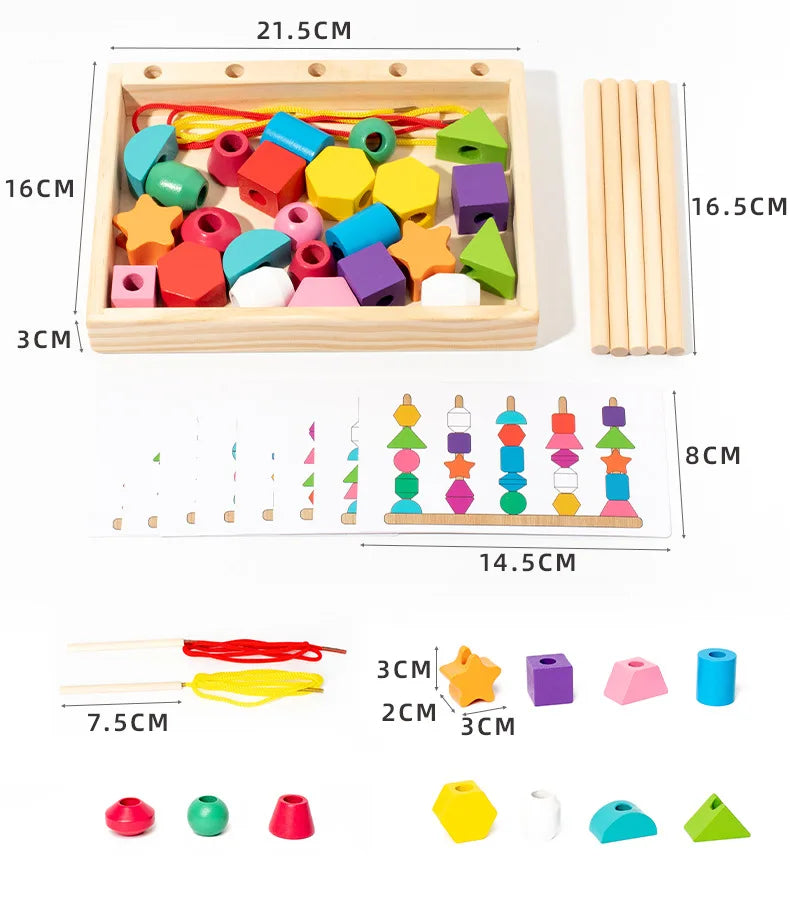 Jeu Montessori Bois Puzzle Couleurs Et Formes Bébé Édition Limitée Élégante Collection Bois Durable by Mon Labubu