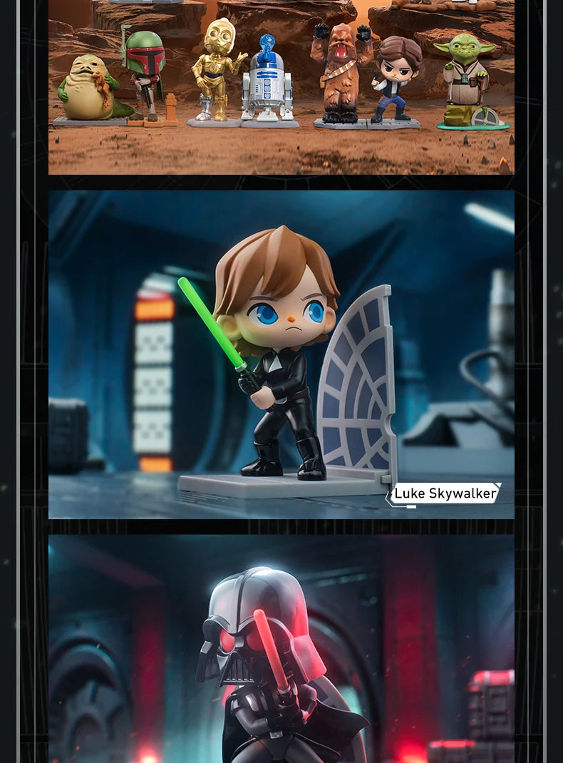 POP MART Star Wars série boîte aveugle devinez sac boîte mystère jouets poupée mignon Anime Figure ornements cadeau