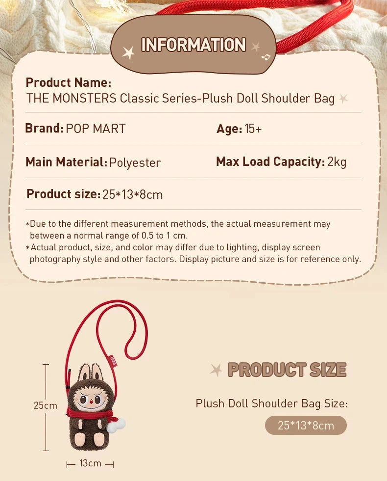POP MART – Labubu The Monsters Plush Bag – Classic Edition