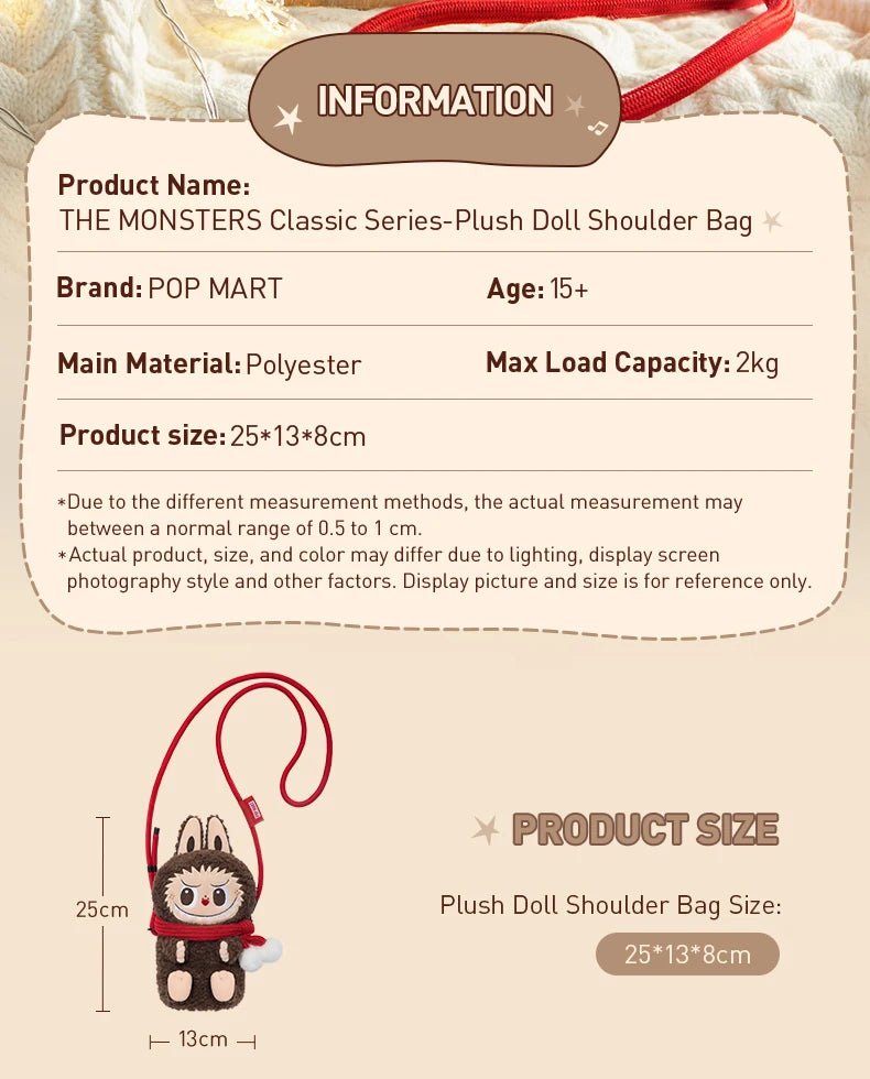 POP MART – Labubu Monsters Plüschtasche – Klassische Edition