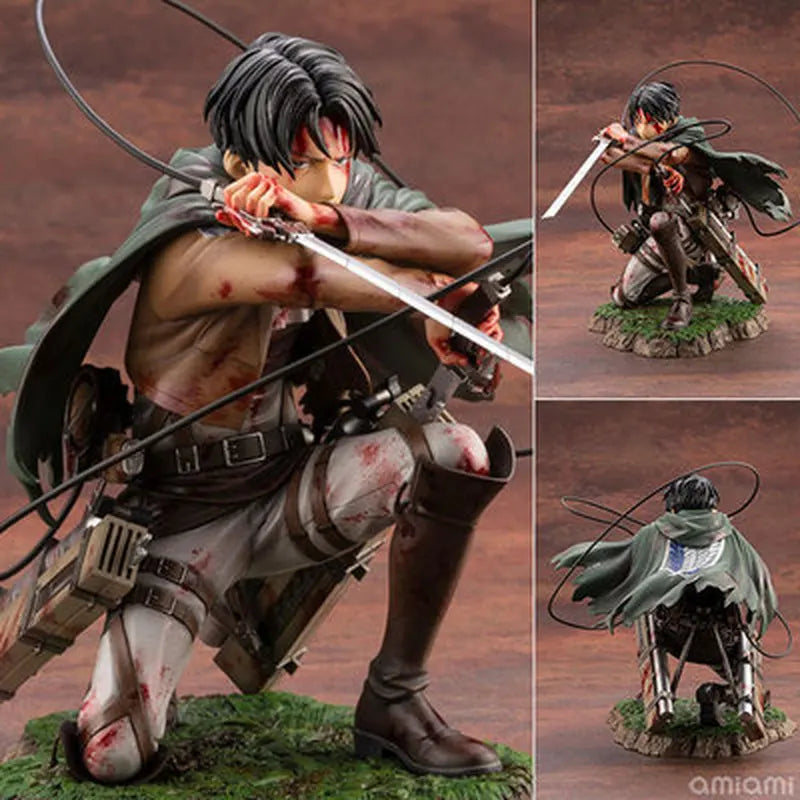 Kotobukiya – Attaque sur Titan Levi Ackerman Battle Damaged – Figurine 18 cm