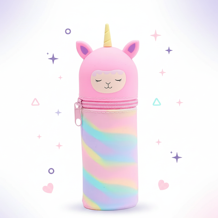 Kawaii Silikon-Federmäppchen – Tierform – Große Kapazität