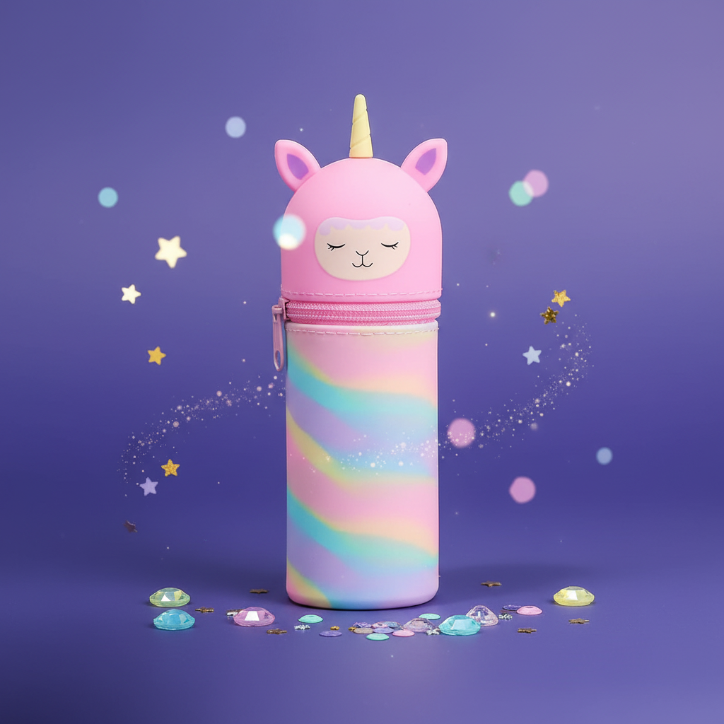 Kawaii Silikon-Federmäppchen – Tierform – Große Kapazität