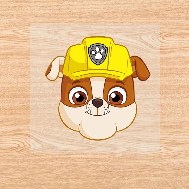 PAW Patrol-Autocollants de vêtements de dessin animé mignons, fer sur des patchs, autocollants de transfert de chaleur Anime Kawaii, cadeau de bricolage cool, fête de vacances