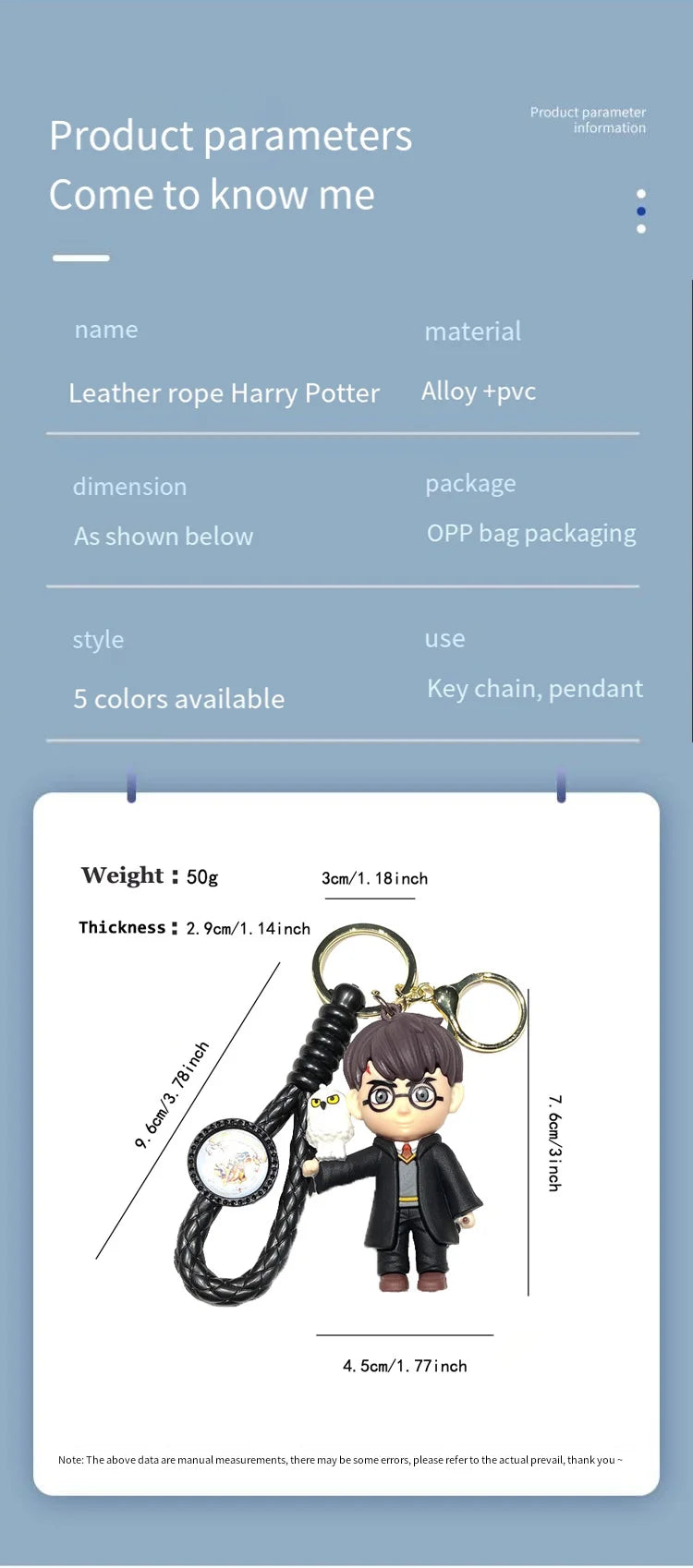 Harry Potter Hogwarts Cartoon-Schlüsselanhänger