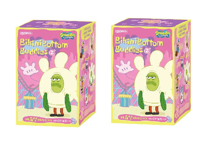 POP MART Gong Spongebob Bikini Bottom Buddies Whimsical 2.0 Series Peluches Boîte Mystère Jouets Mignons Porte-clés de…