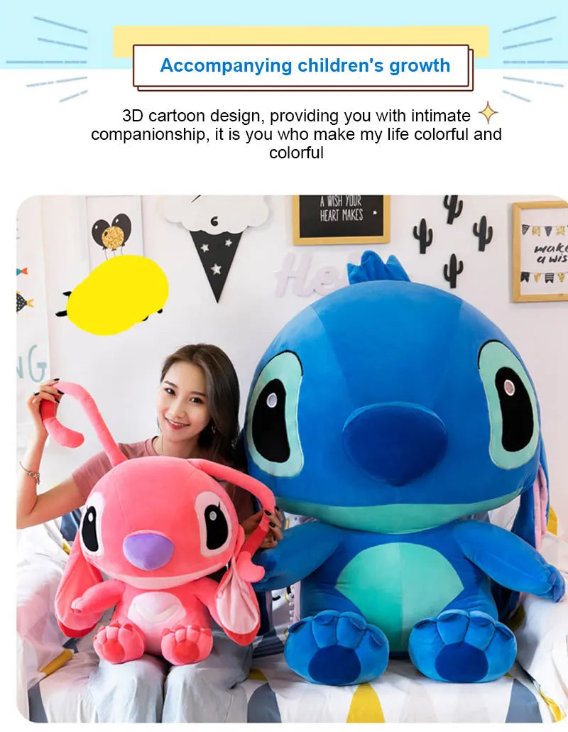 MINISO Peluche Géante Lilo & Stitch – Modèles Couple 60 cm