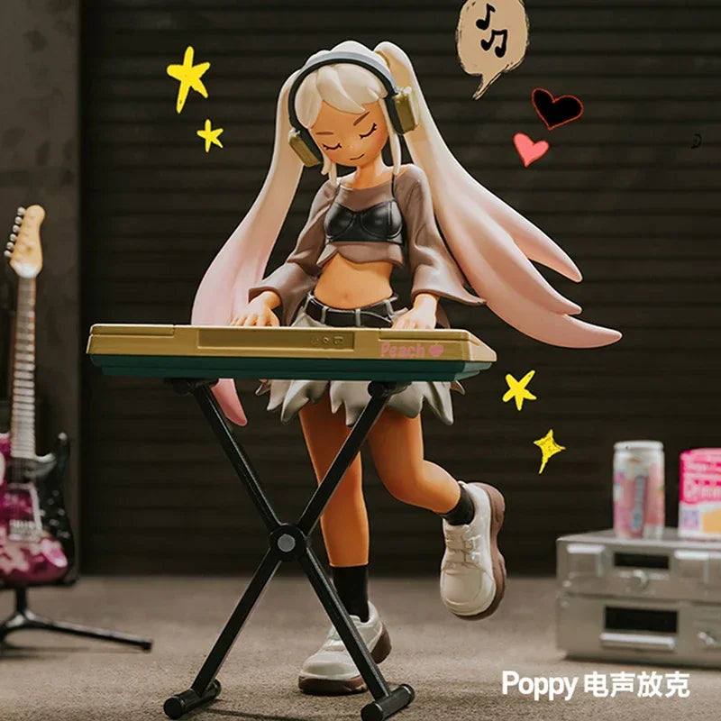 POP MART – boîte aveugle de la série Peach Riot Rise Up, jouets, figurine d'action Anime Kawaii, boîte mystère…