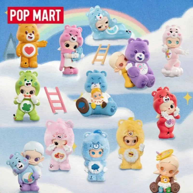 POPMART CareBears x Zsiga série boîte aveugle devinez sac décoration de bureau modèle mignon cadeau fille sac aveugle jouets Figure d'anime