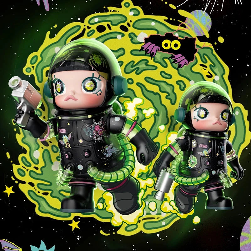 POP MART MEGA SPACE MOLLY 400% Rick and Morty Serie Blind Box Guess Bag Spielzeug Niedliche Puppe Anime Figur Ornamente Geschenk Kollektion