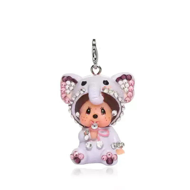 Monchhichi – pendentif mignon pour sac d'école, porte-clés, décoration de téléphone portable, ornements Anime, jouet…