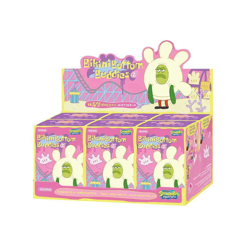 POP MART Gong Spongebob Bikini Bottom Buddies Whimsical 2.0 Series Peluches Boîte Mystère Jouets Mignons Porte-clés de…