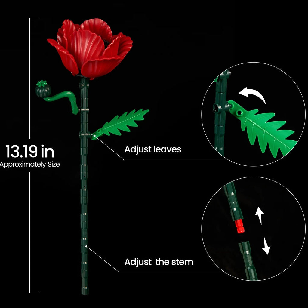Bouquet de Fleurs Rouges – Blocs de Construction Botanique