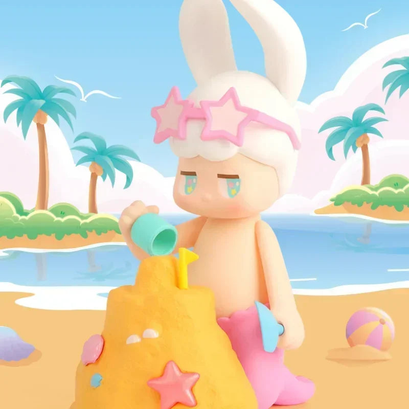 Pop Mart Satyr Rory Summer Fun Series Blind Box Toys Kawaii Anime Action Figure Décoration de Bureau Boîte Mystère Sac…