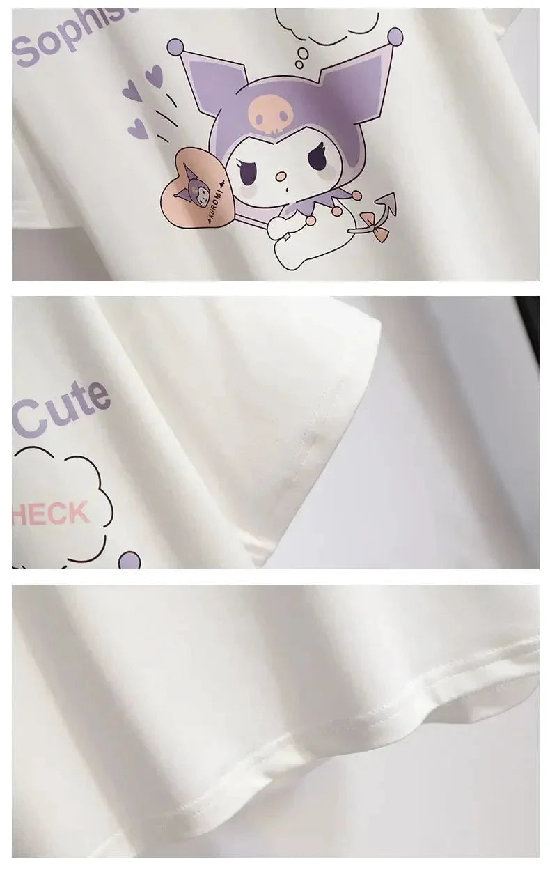 Kuromi – Ensemble T-shirt et jupe