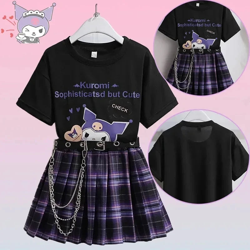 Kuromi – Ensemble T-shirt et jupe