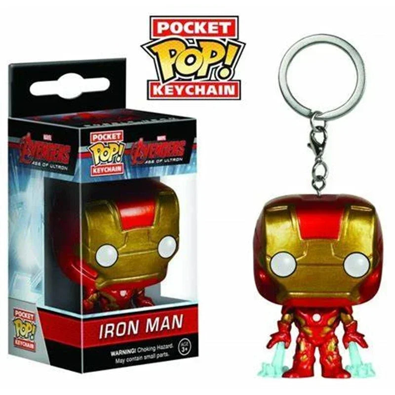 FUNKO Captain America Inro Man Deadpool Spider Man Thanos Thor porte-clés jouets poupée en vinyle figurines de jouets à collectionner meilleur cadeau pour enfant