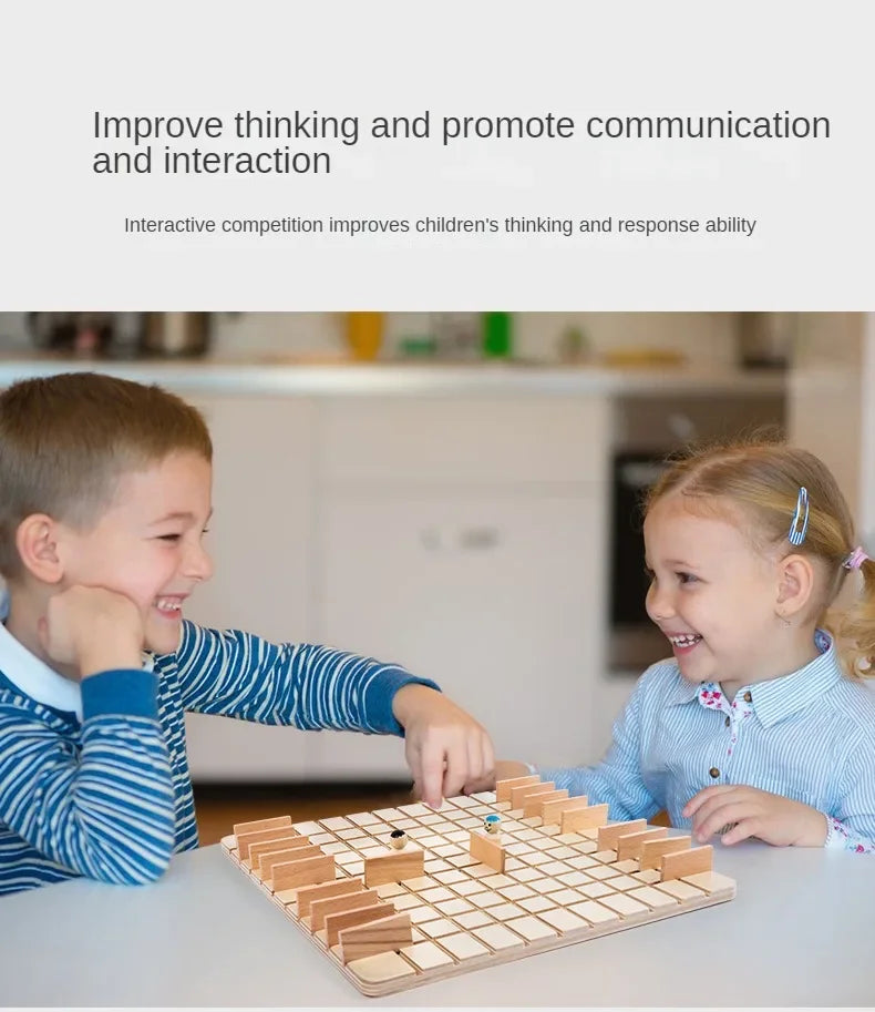 Jeu de Société Éducatif en Bois Montessori Édition Limitée Pour 2 À 4 Joueurs et Familles by Mon Labubu