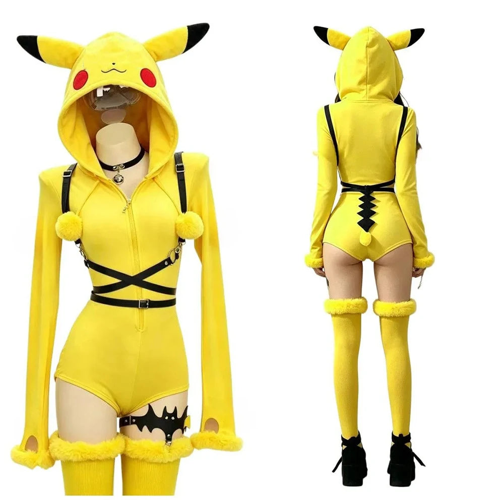 Mon Bubu Kawaii – Yellow Mouse Cosplay – Kawaii Plüsch-Jumpsuit