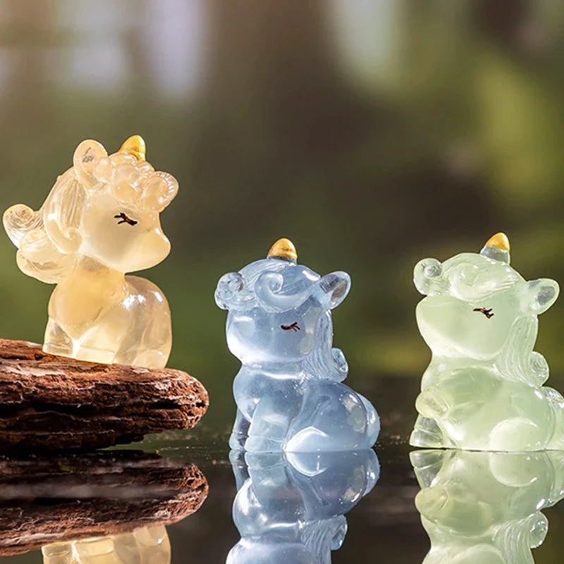 Light-Up Miniature Unicorn Statue